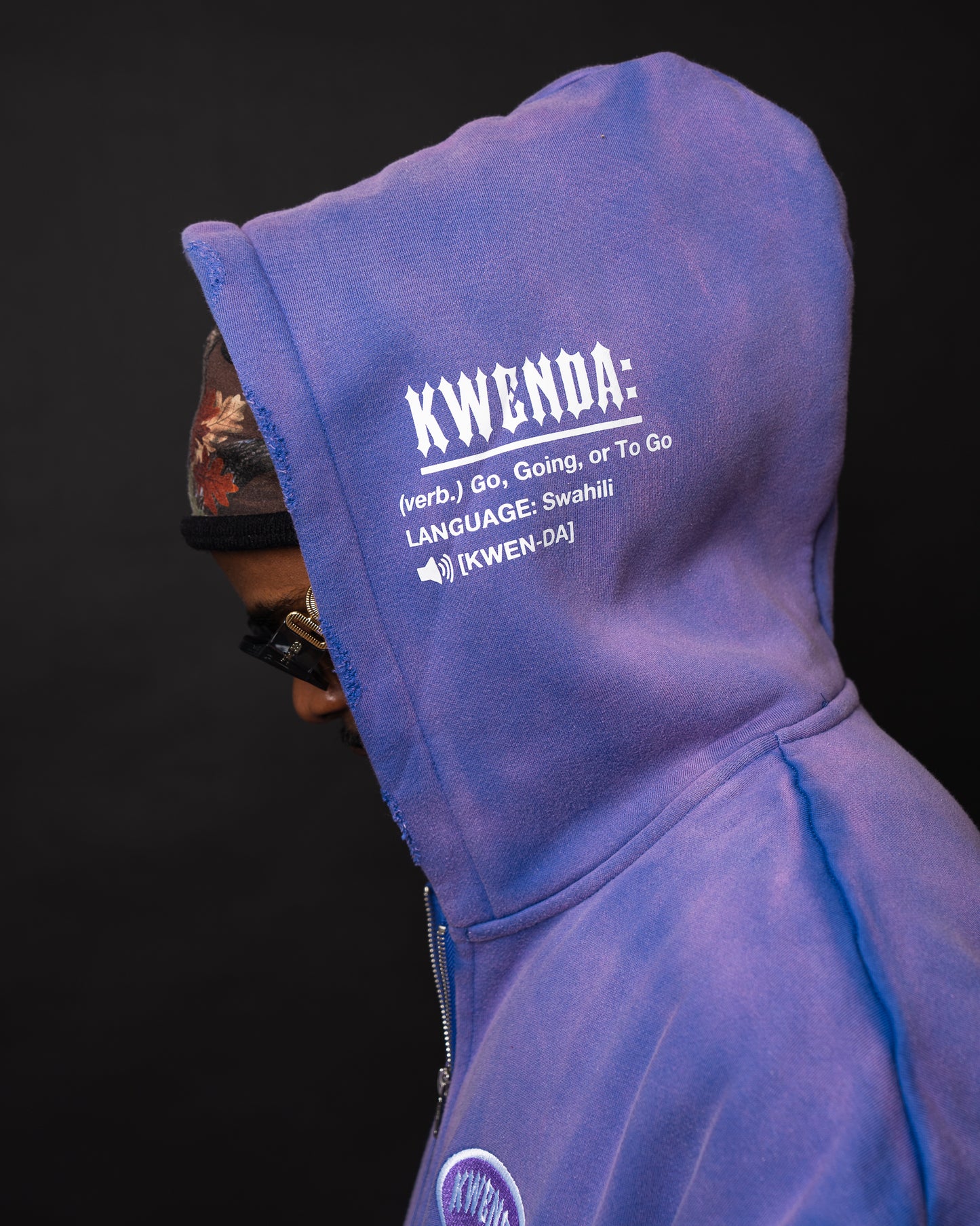 Lavender Cropped Zip Up