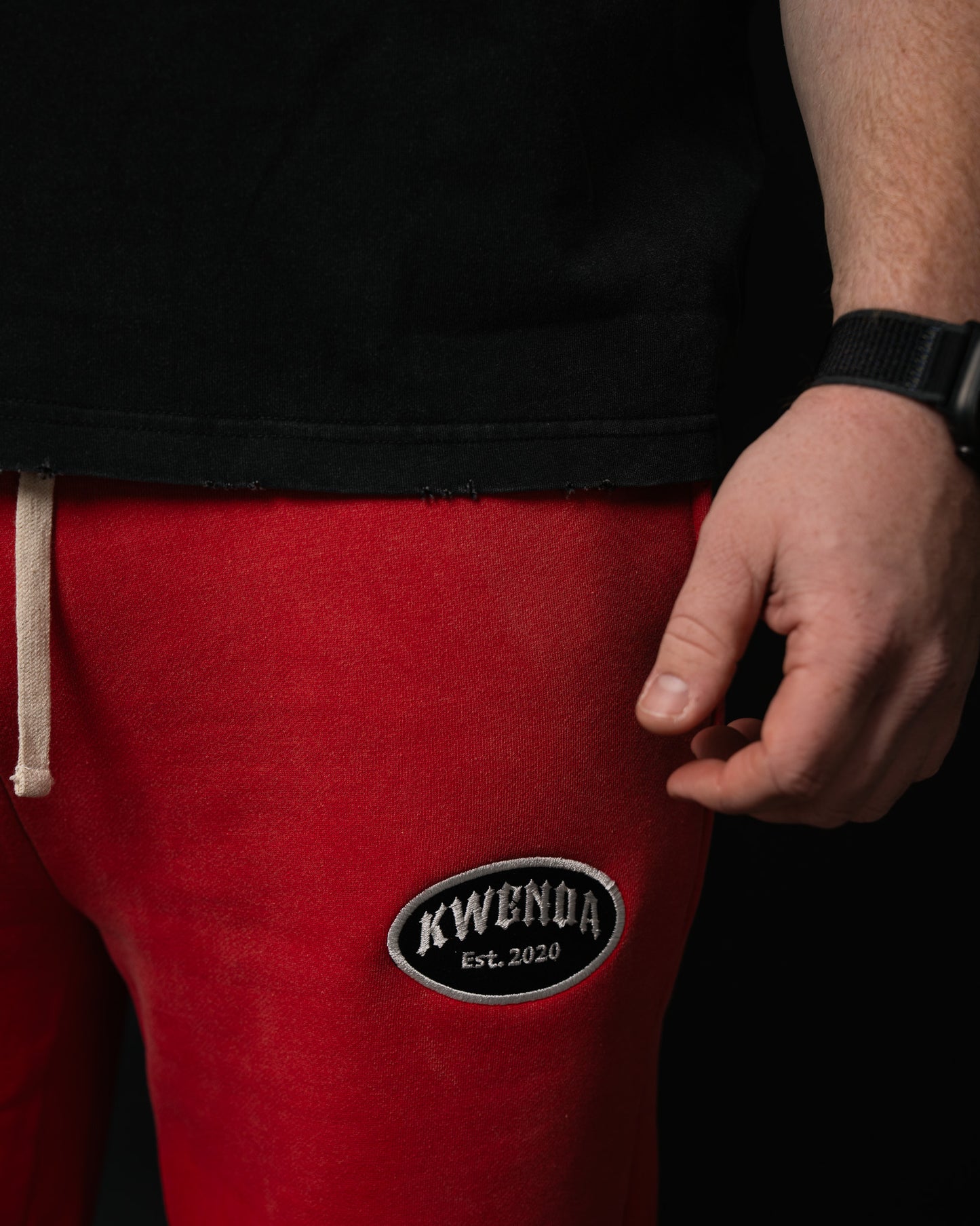Red Faded Sweatpants