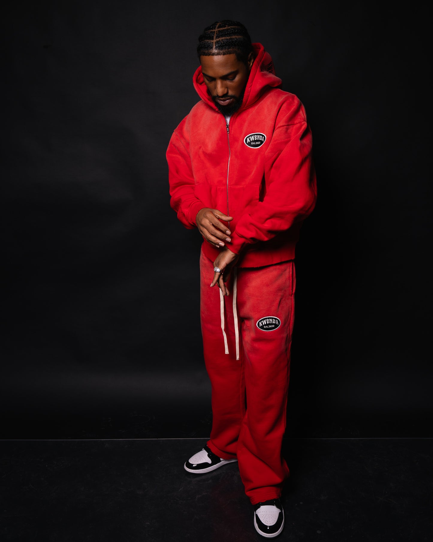 Red Faded Sweatpants