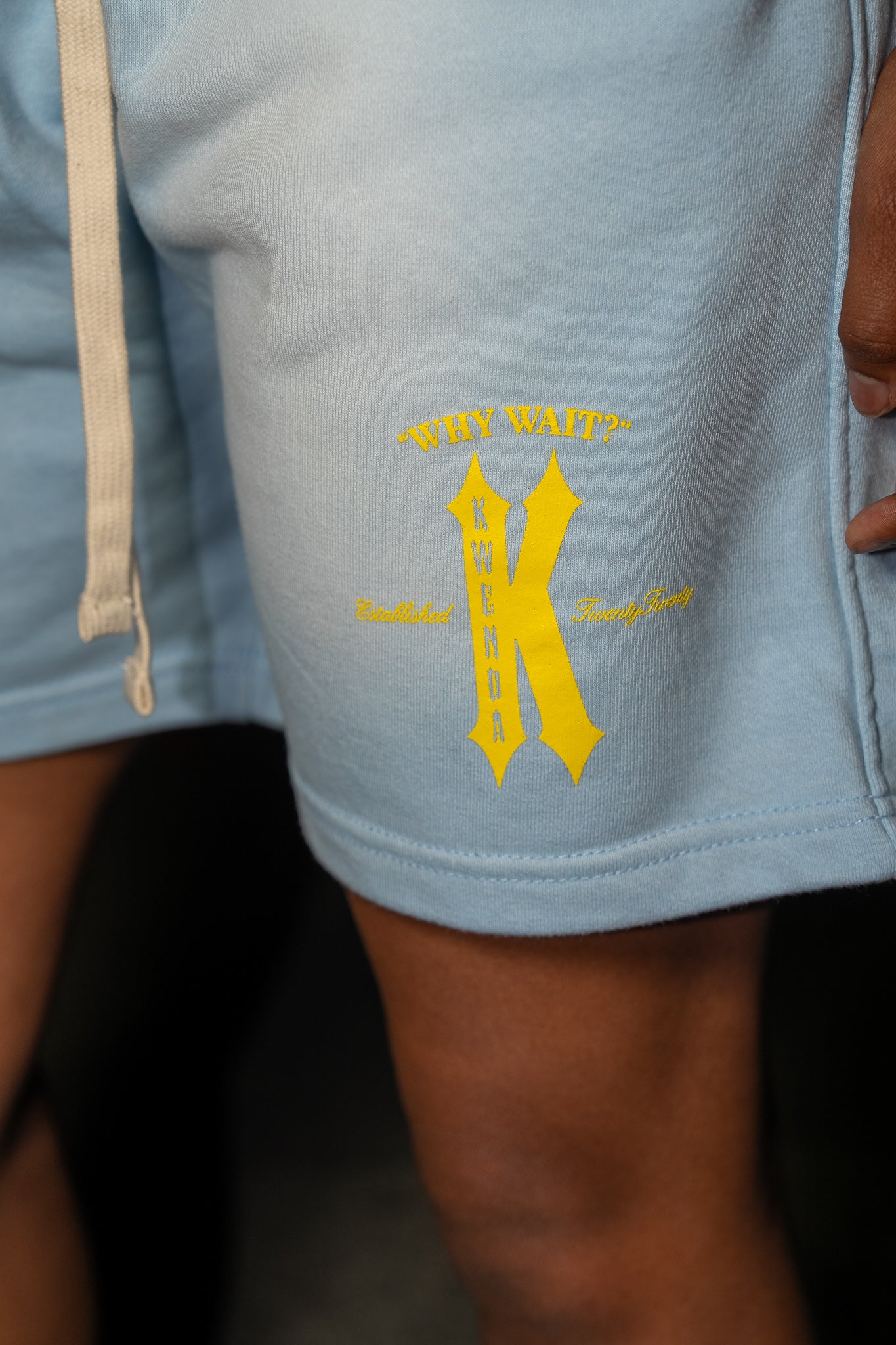 Baby Blue Cotton Shorts