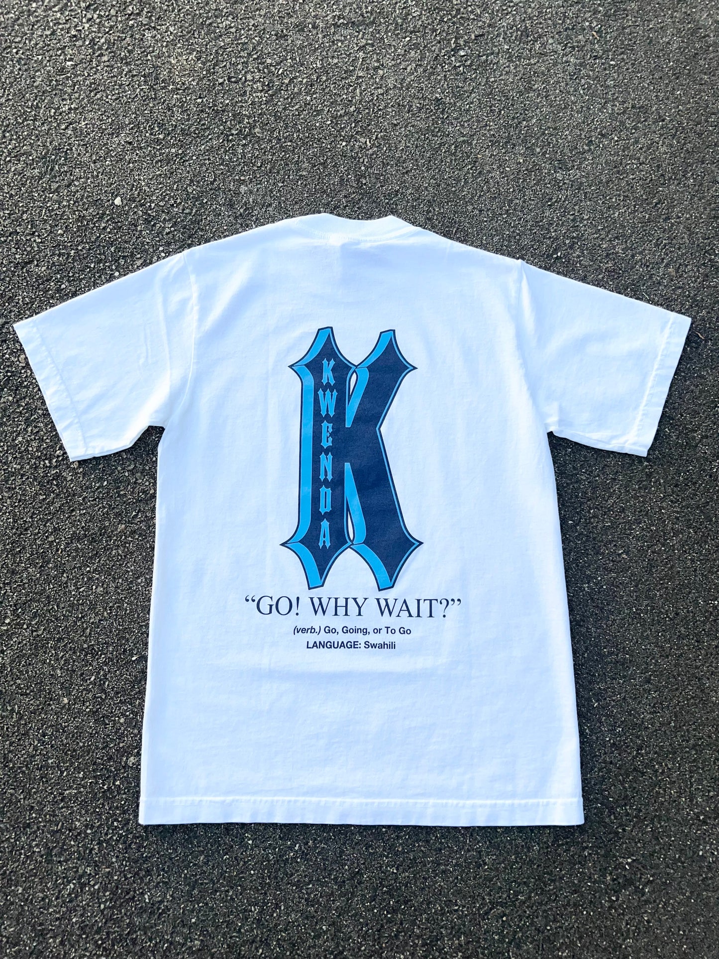 White Tee (Navy & Baby Blue)