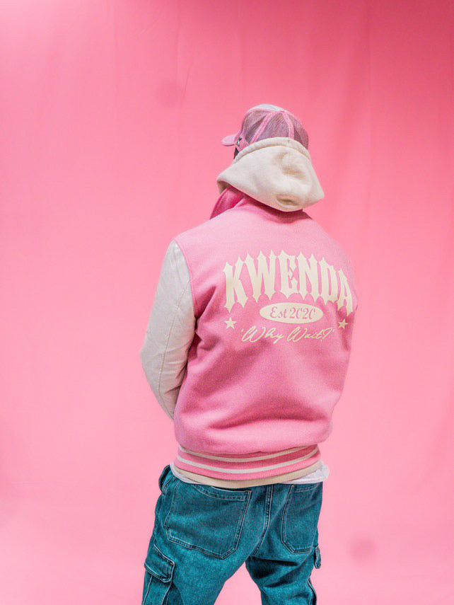 Pink Kwenda Varsity Jacket