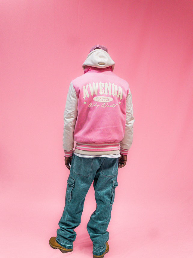 Pink Kwenda Varsity Jacket