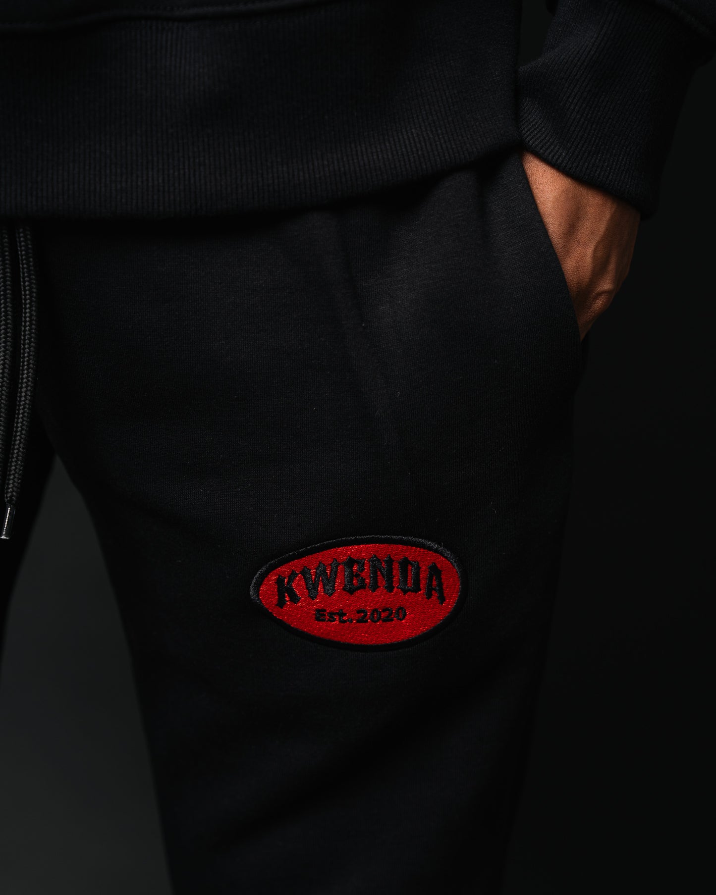 Black & Red Flared Sweats