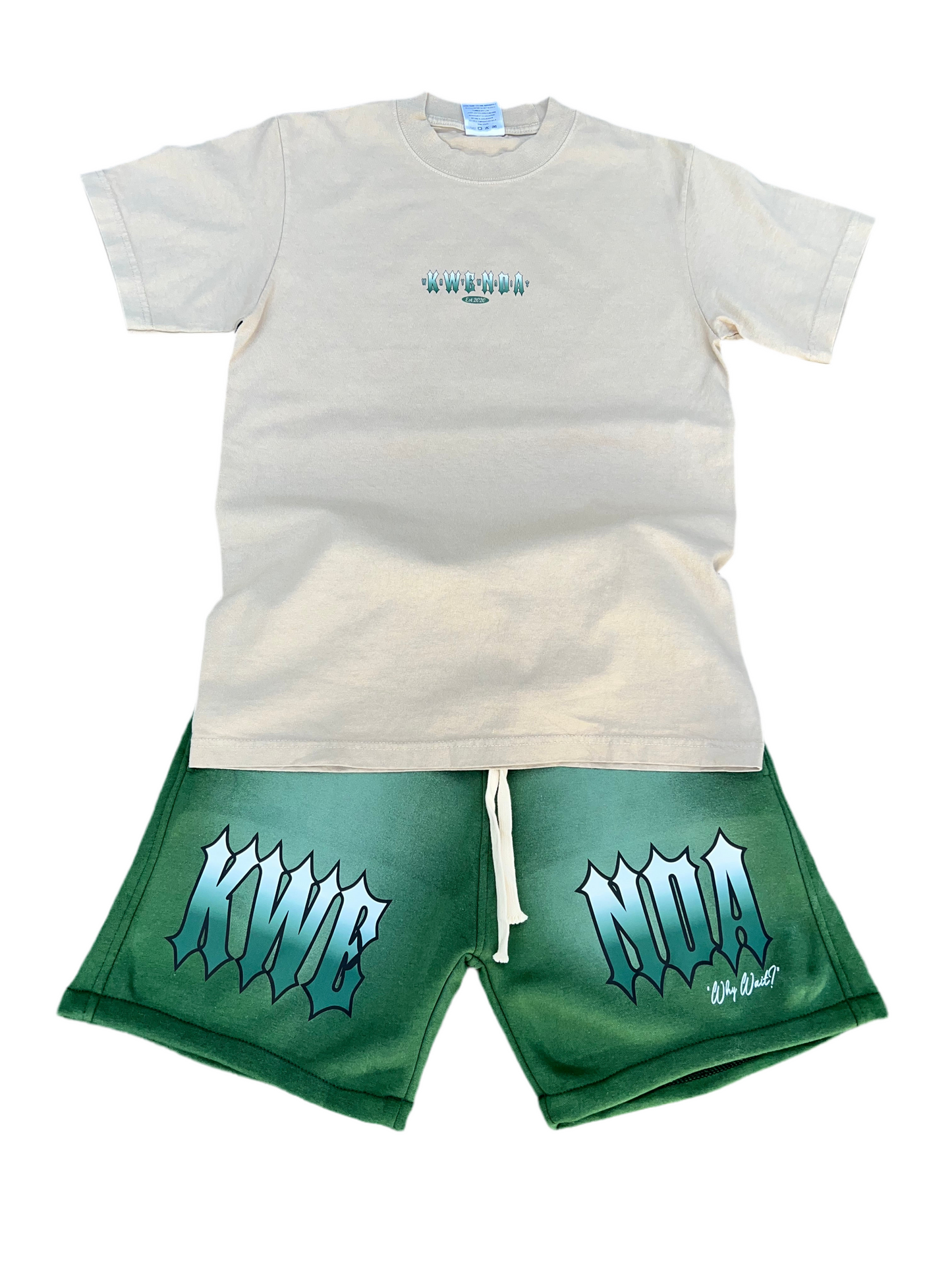 Tan Tee (Green & White)