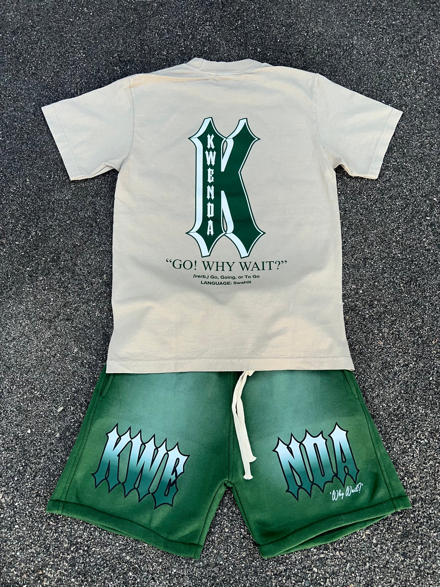 Tan Tee (Green & White)