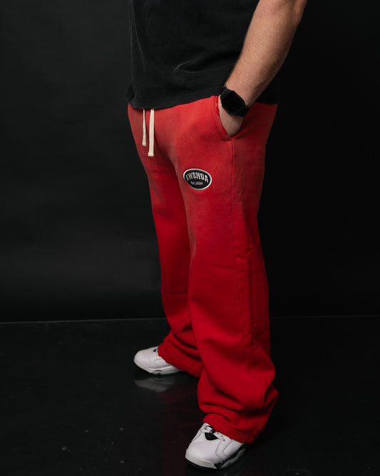 Red Faded Sweatpants