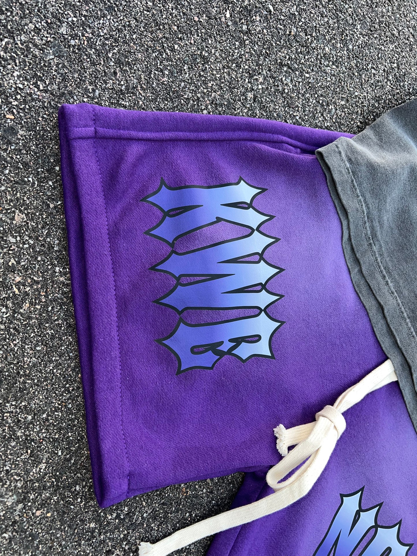 Purple Acid washed Shorts