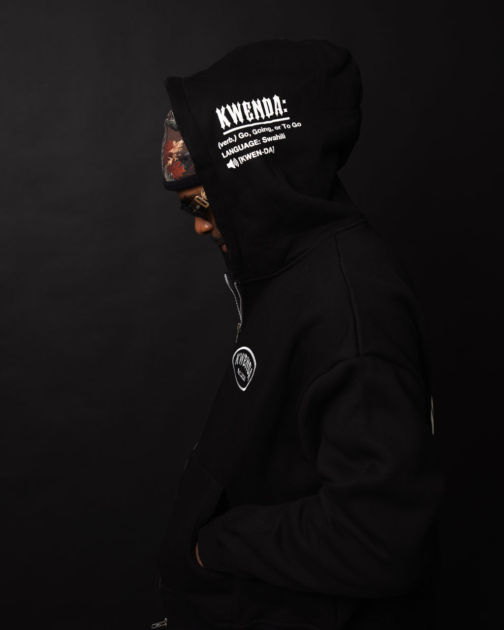 Cropped Black Zip Up