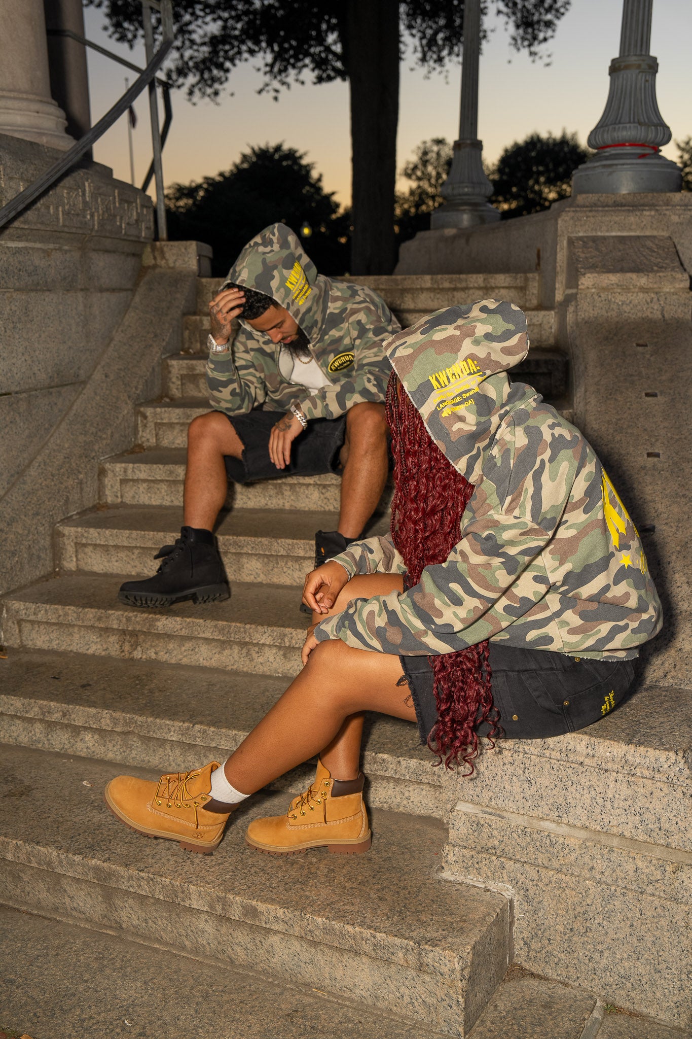 Distressed Camo Hoodie