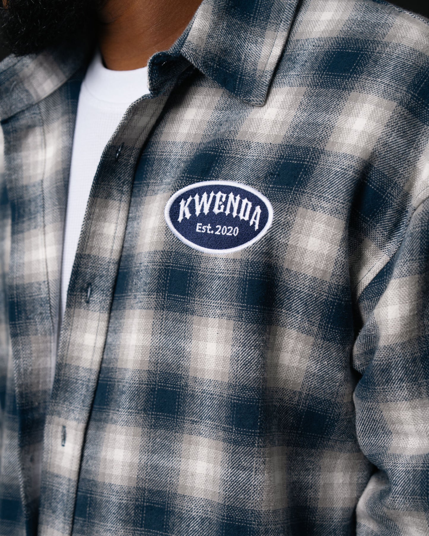 FADED Navy Blue & Gray Flannel