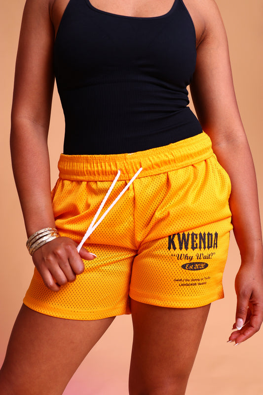 Gold Kwenda Mesh Shorts