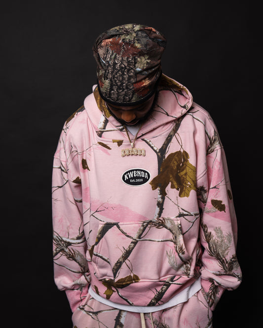 Pink Camo Cropped Pullover