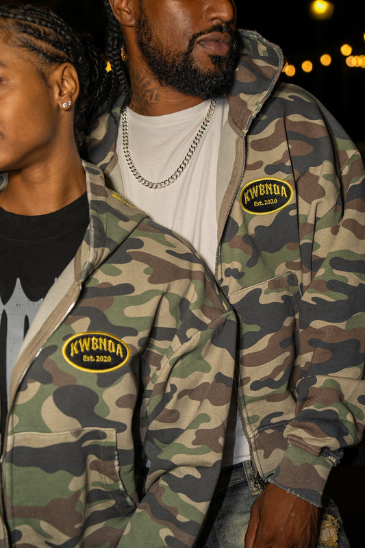Distressed Camo Hoodie