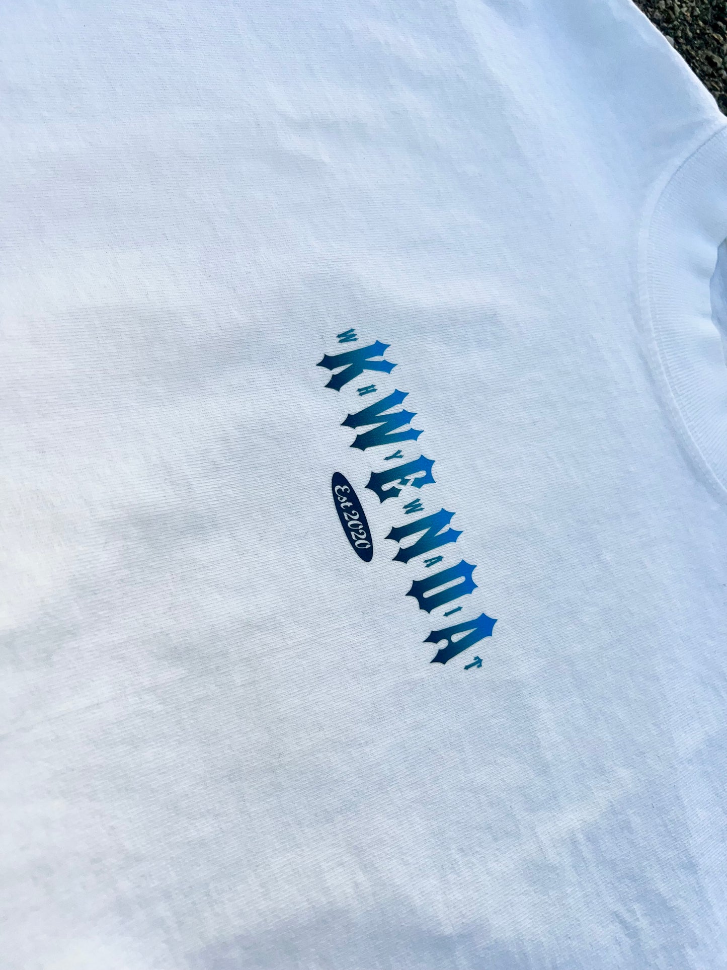 White Tee (Navy & Baby Blue)