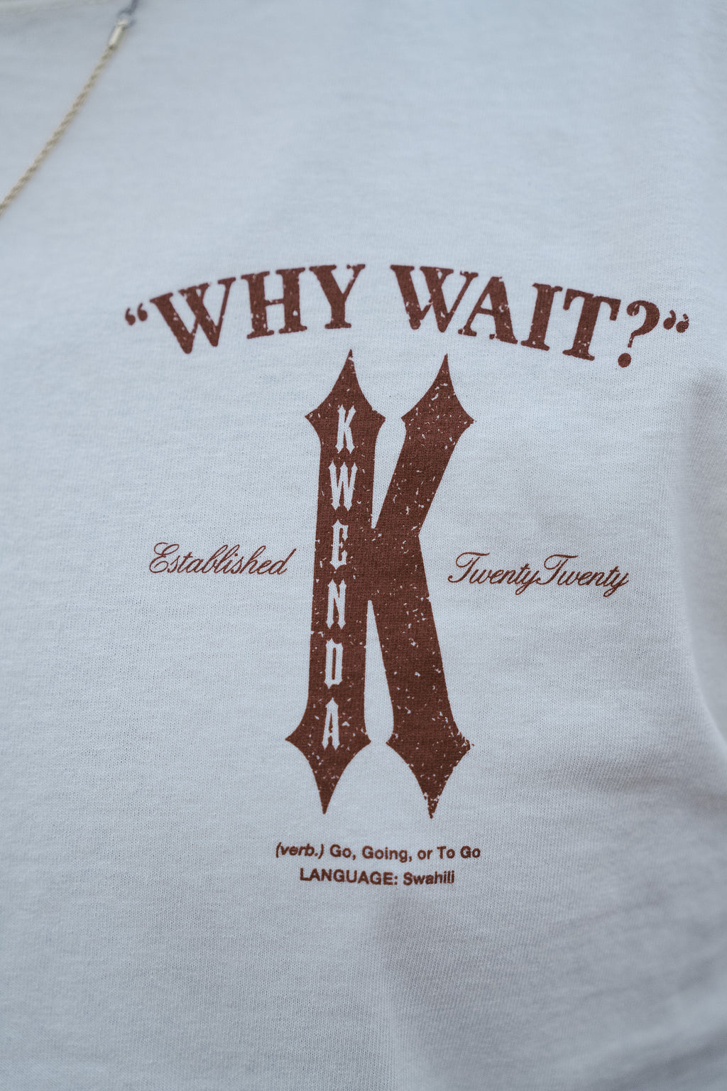 Cream/ Brown Tee