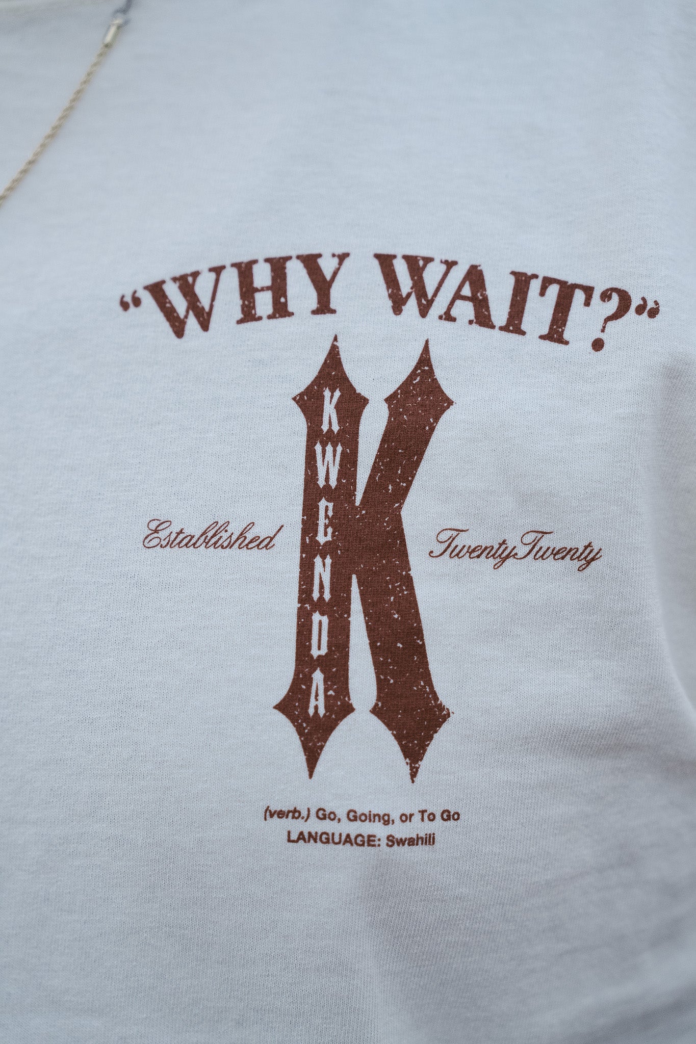 Cream/ Brown Tee