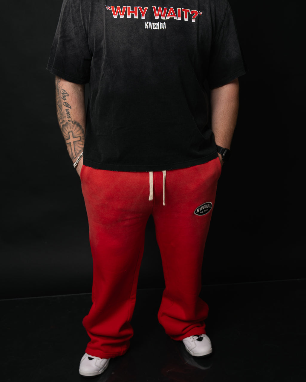Red Faded Sweatpants