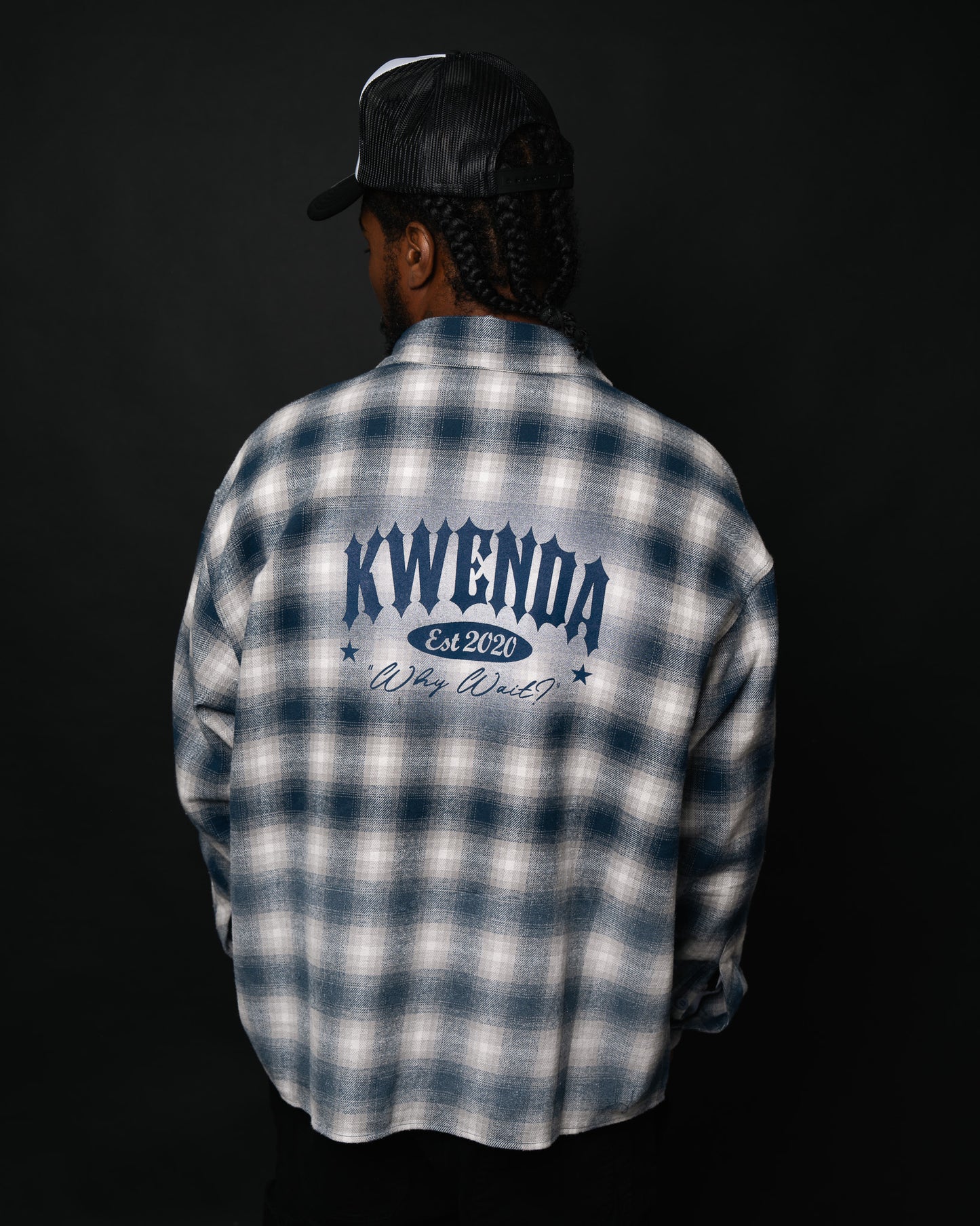FADED Navy Blue & Gray Flannel
