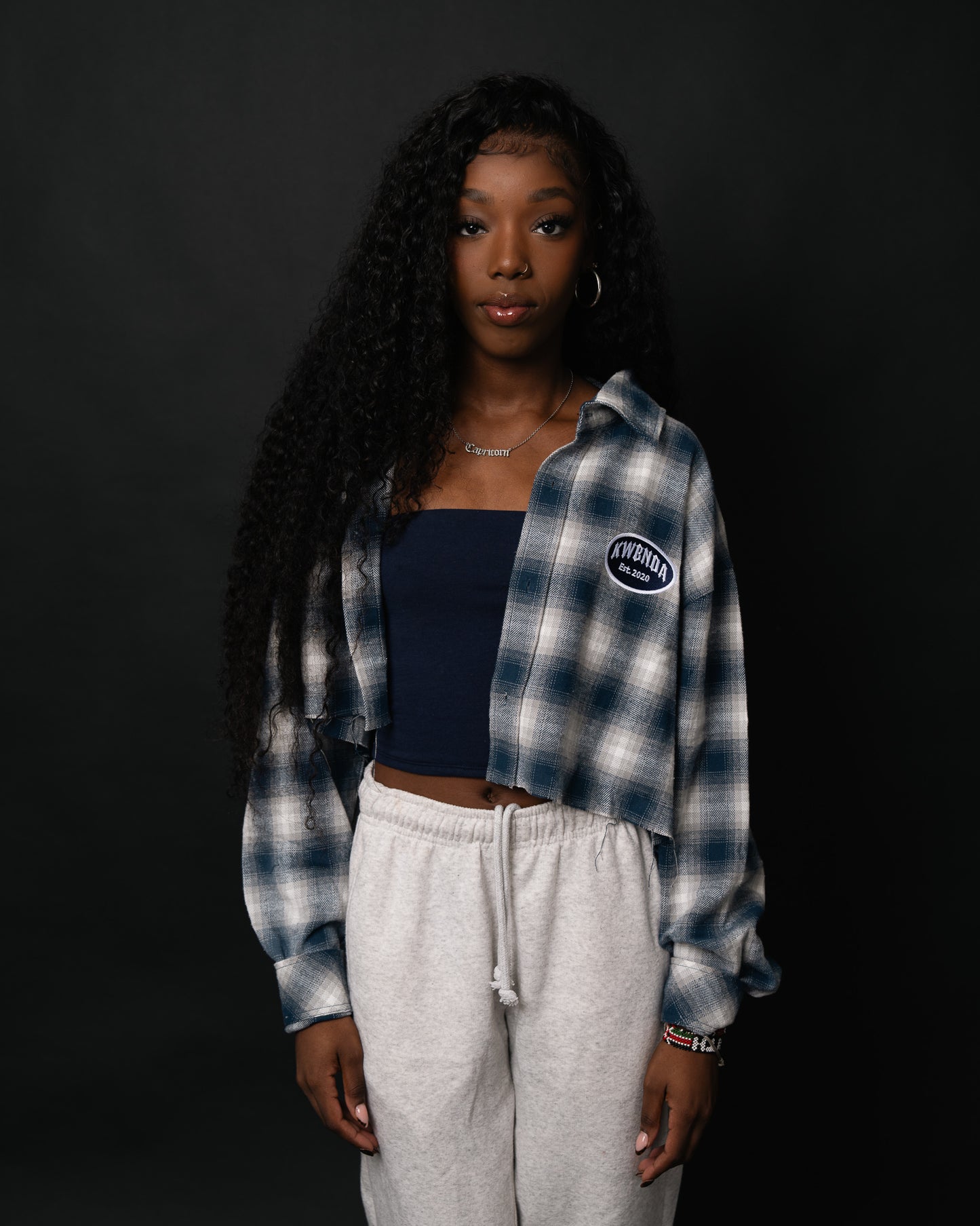 FADED Navy Blue & Gray Flannel