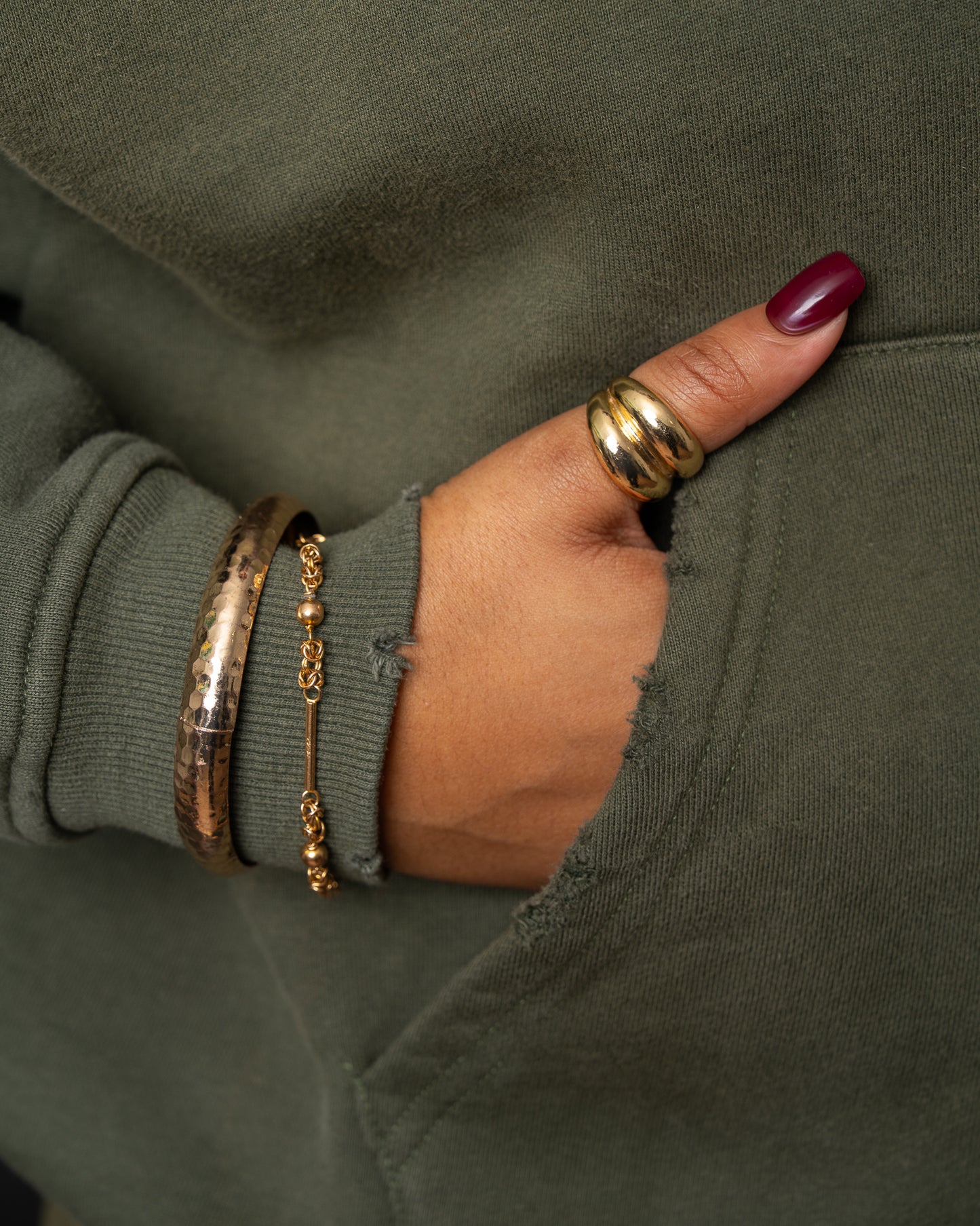 Olive Green Cropped Zip Up