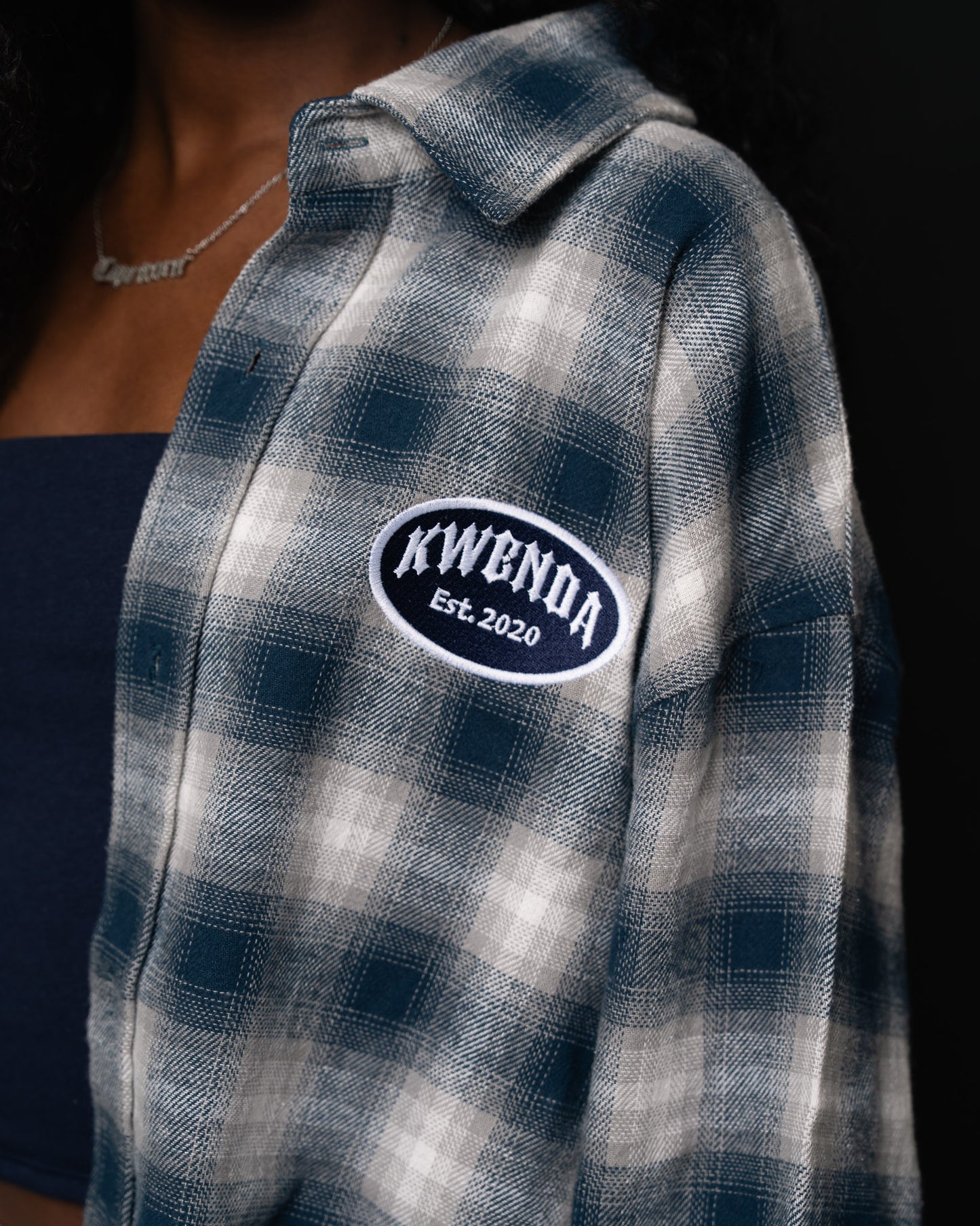 FADED Navy Blue & Gray Flannel