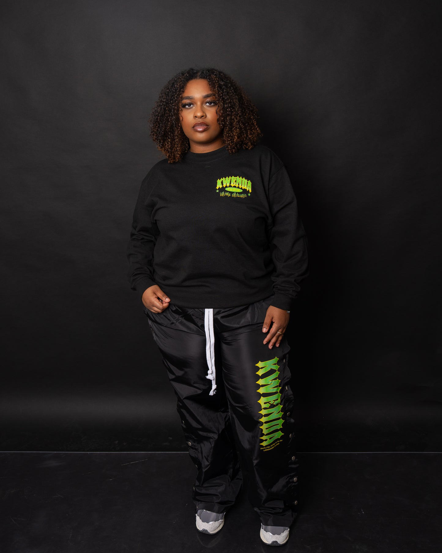 Black & Green long sleeve tee