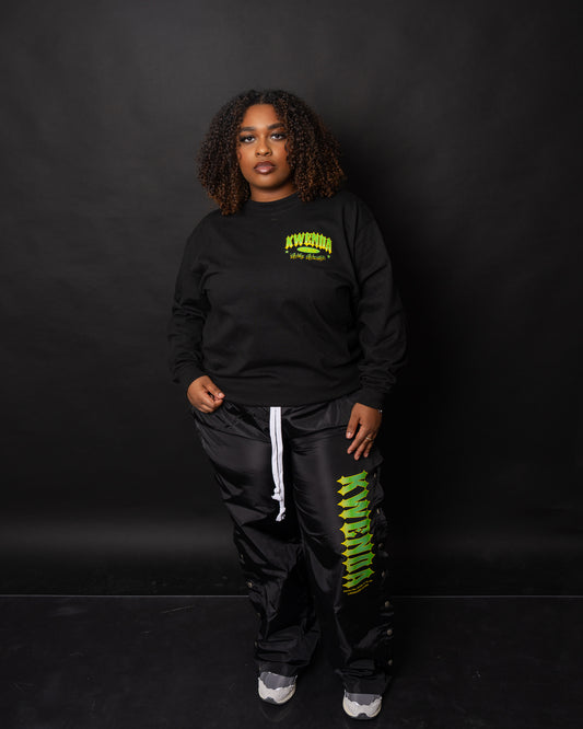 Black & Green long sleeve tee