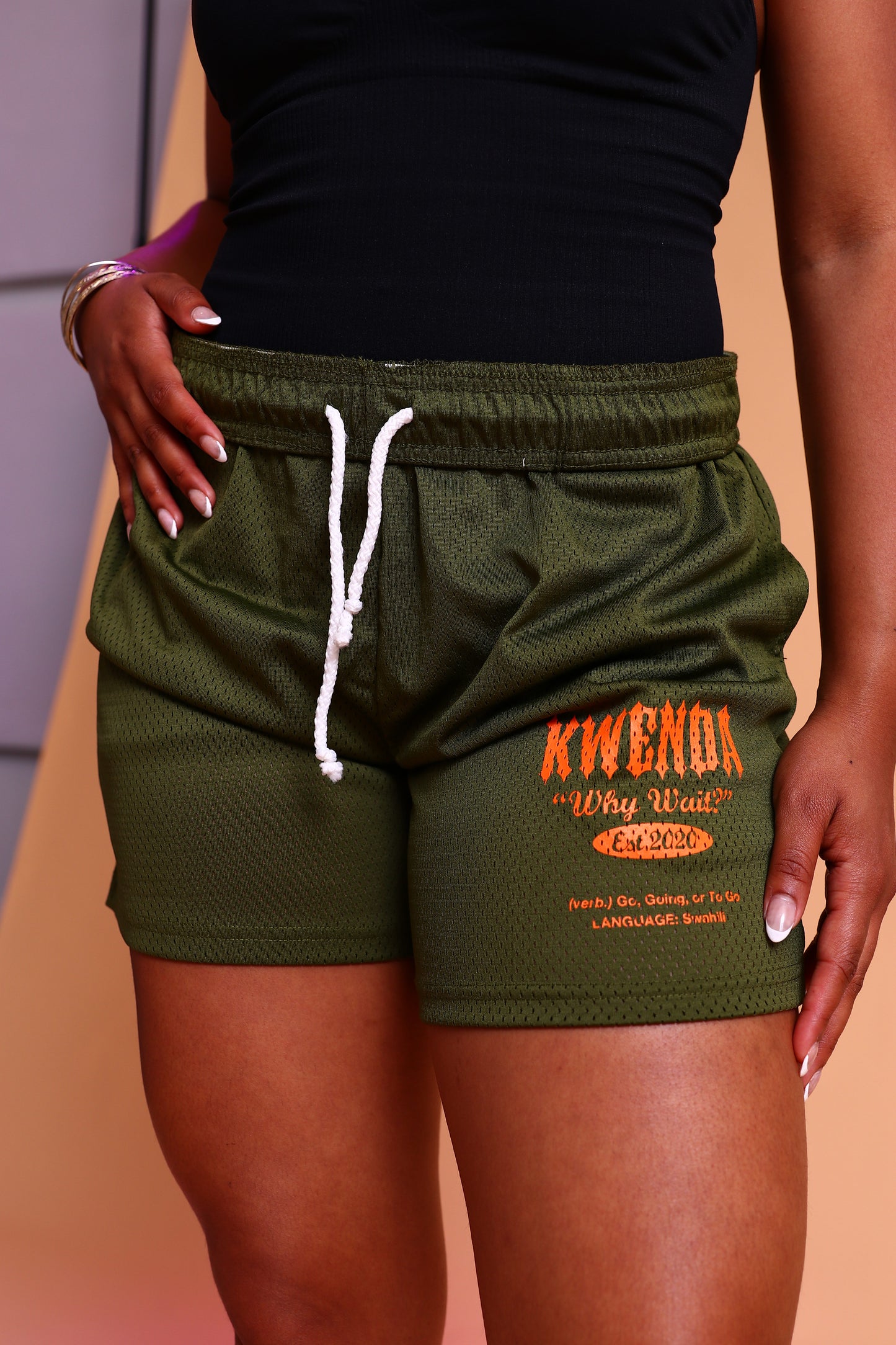 Olive Kwenda Mesh Shorts