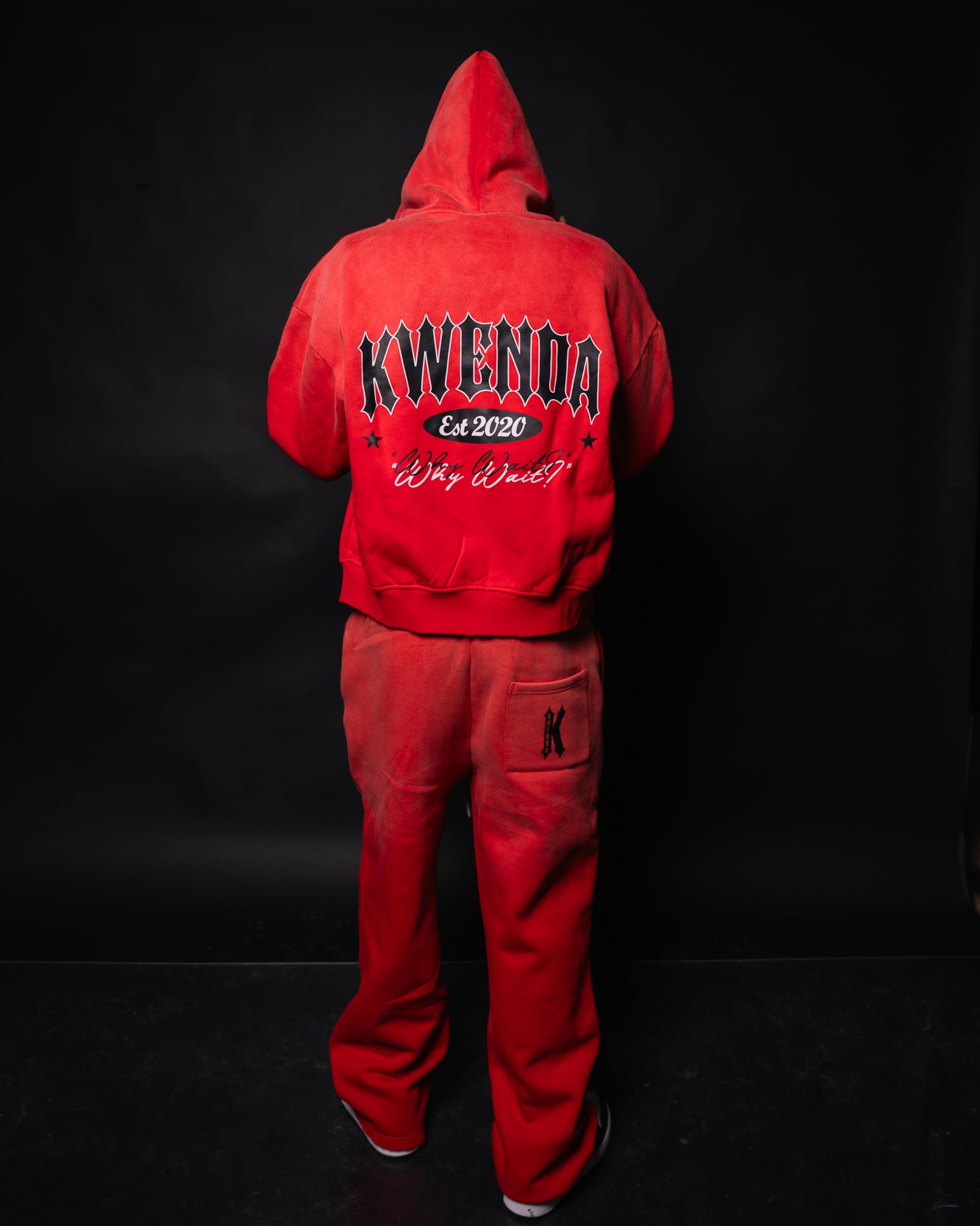 Red Cropped Hoodie