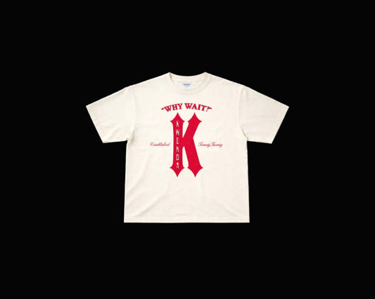 Cream And Red Boxy Tee