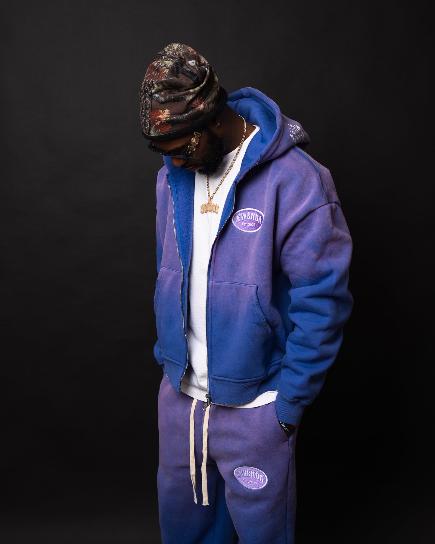 Lavender Cropped Zip Up