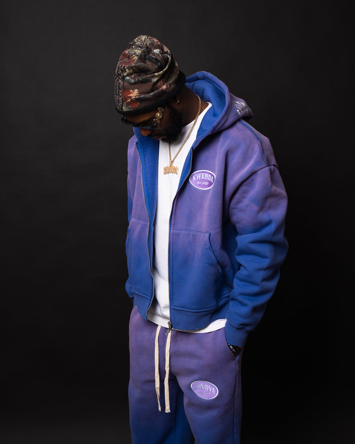 Lavender Cropped Zip Up