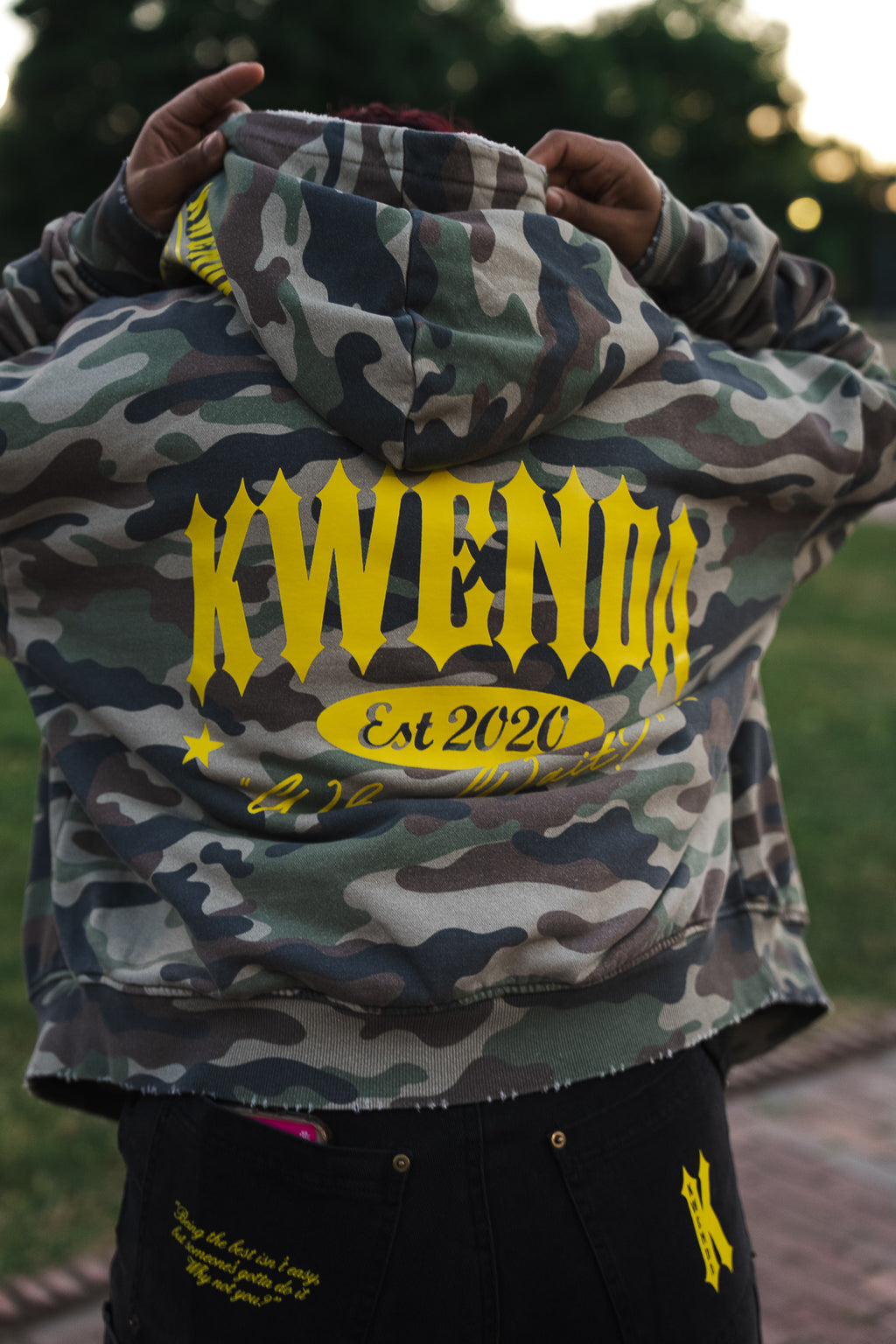 Distressed Camo Hoodie