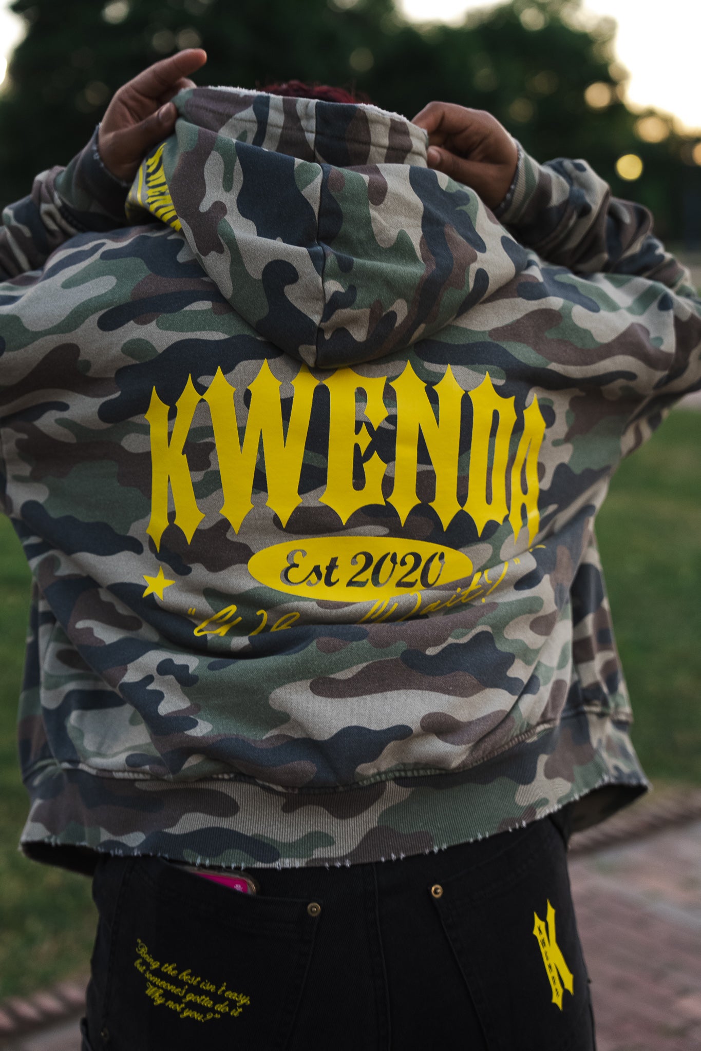 Distressed Camo Hoodie