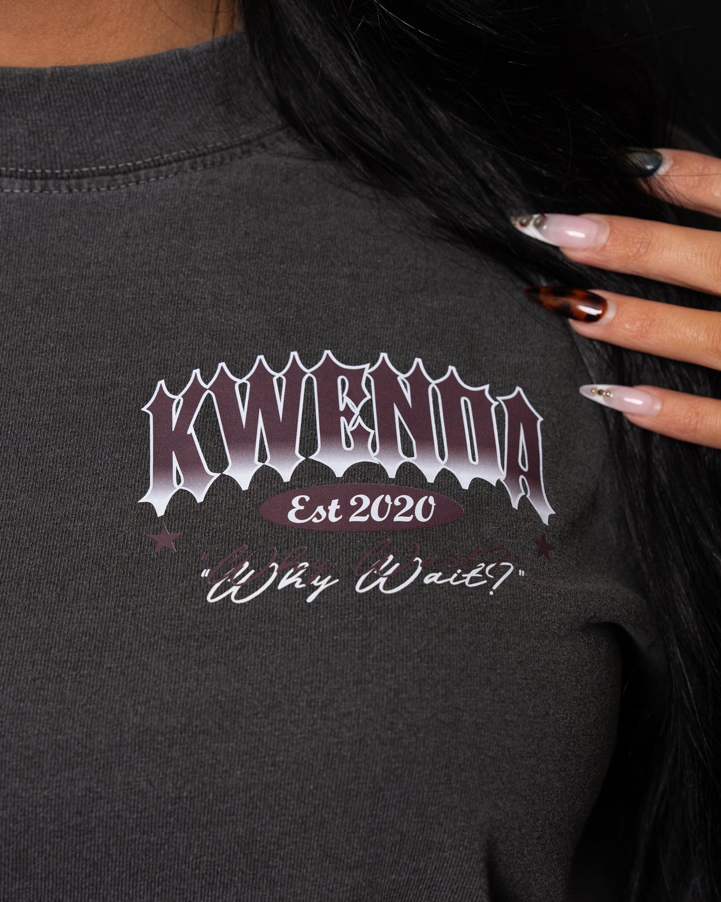 Charcoal Grey & Burgundy Long Sleeve