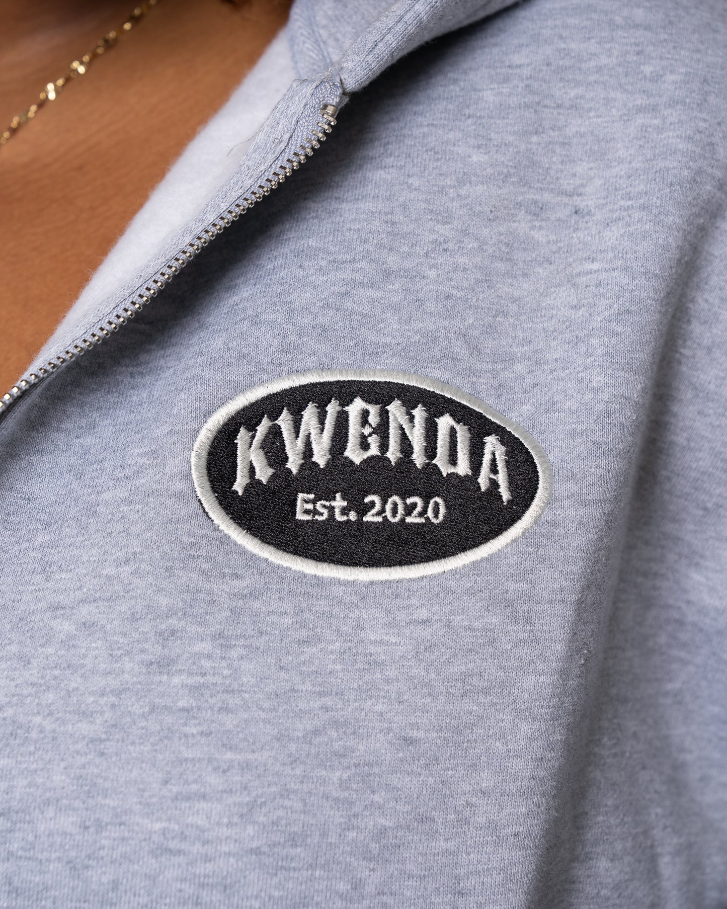 Heather Grey Cropped Zip Up