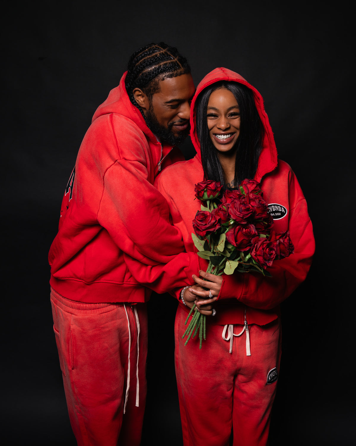 Red Cropped Hoodie