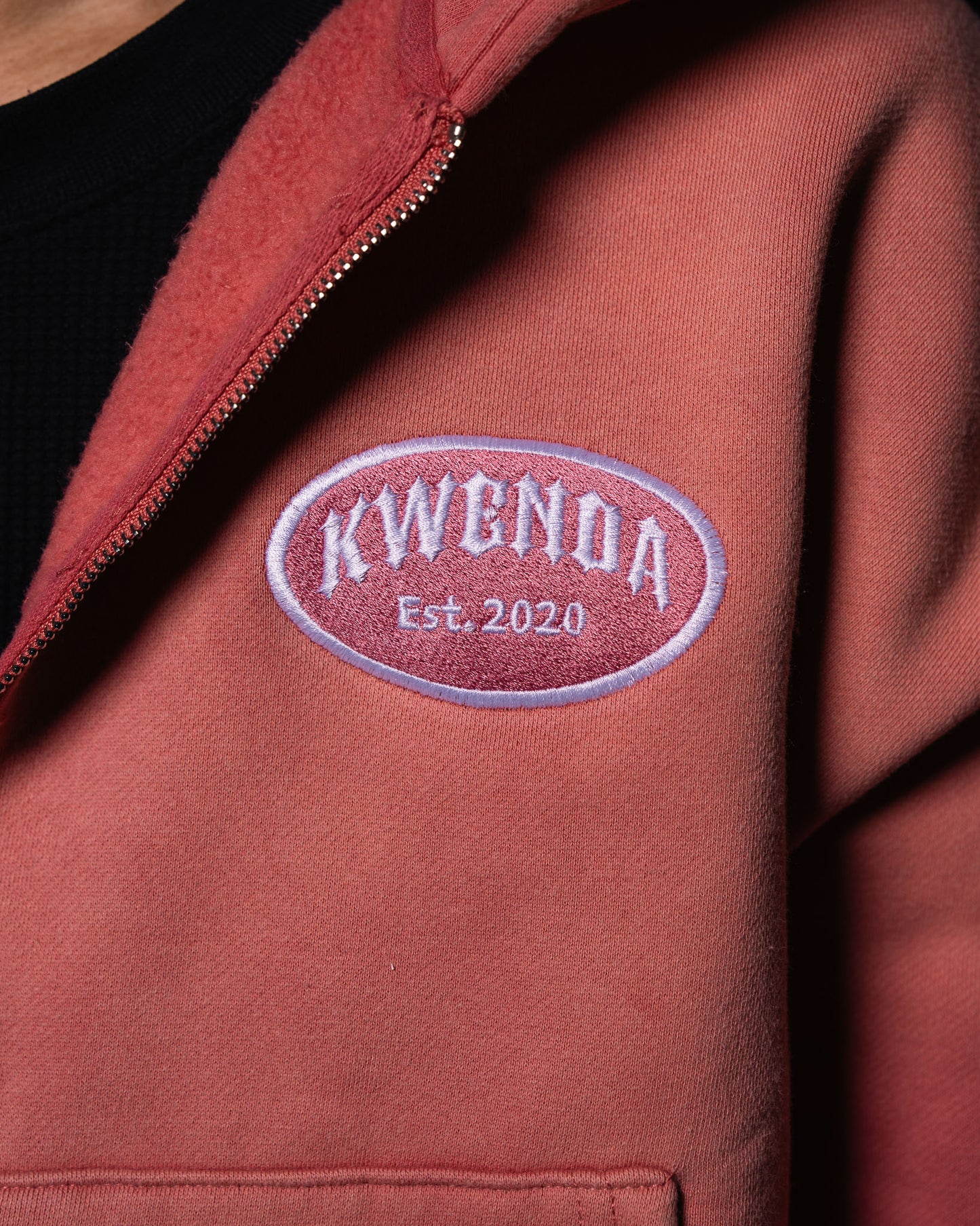 Mauve Cropped Zip Up