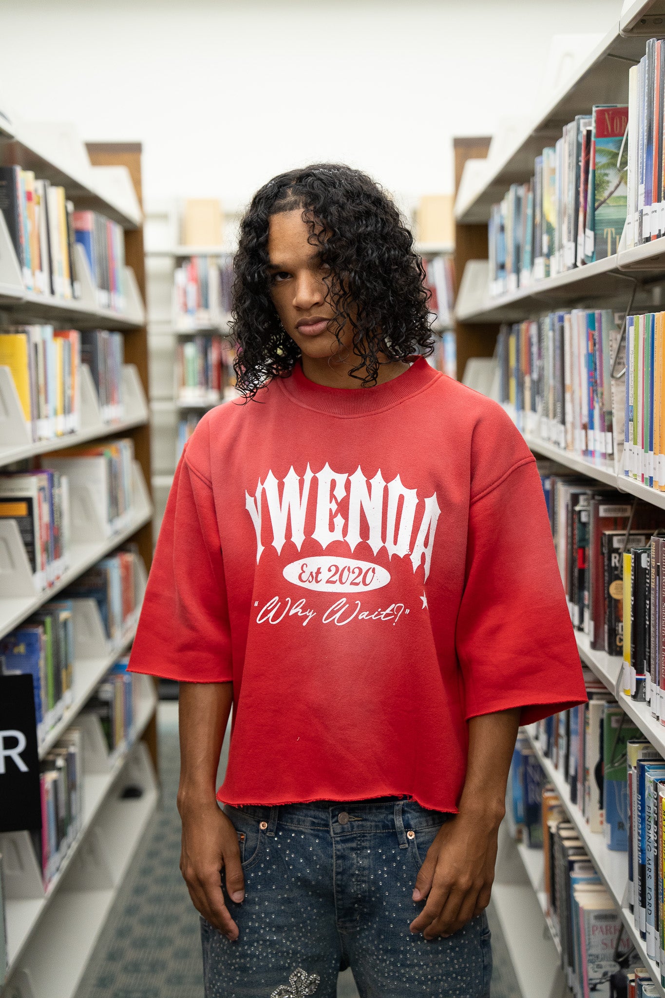 Red Kwenda Cropped Sweater