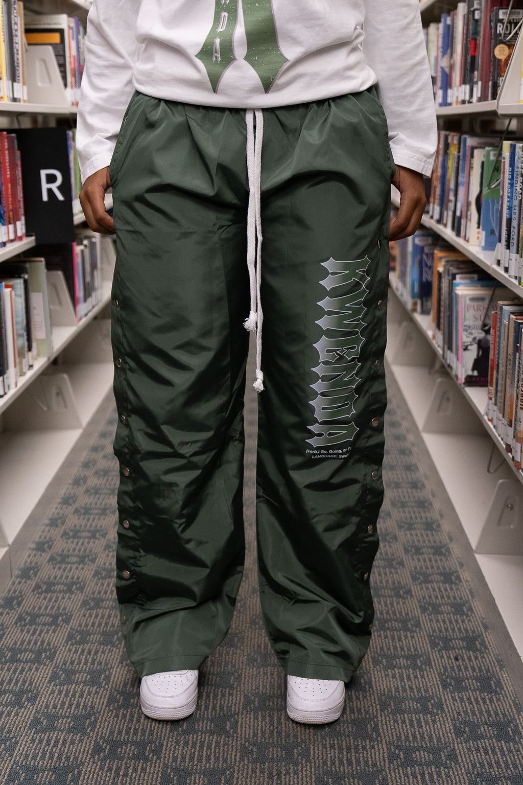 Green Nylon Pants