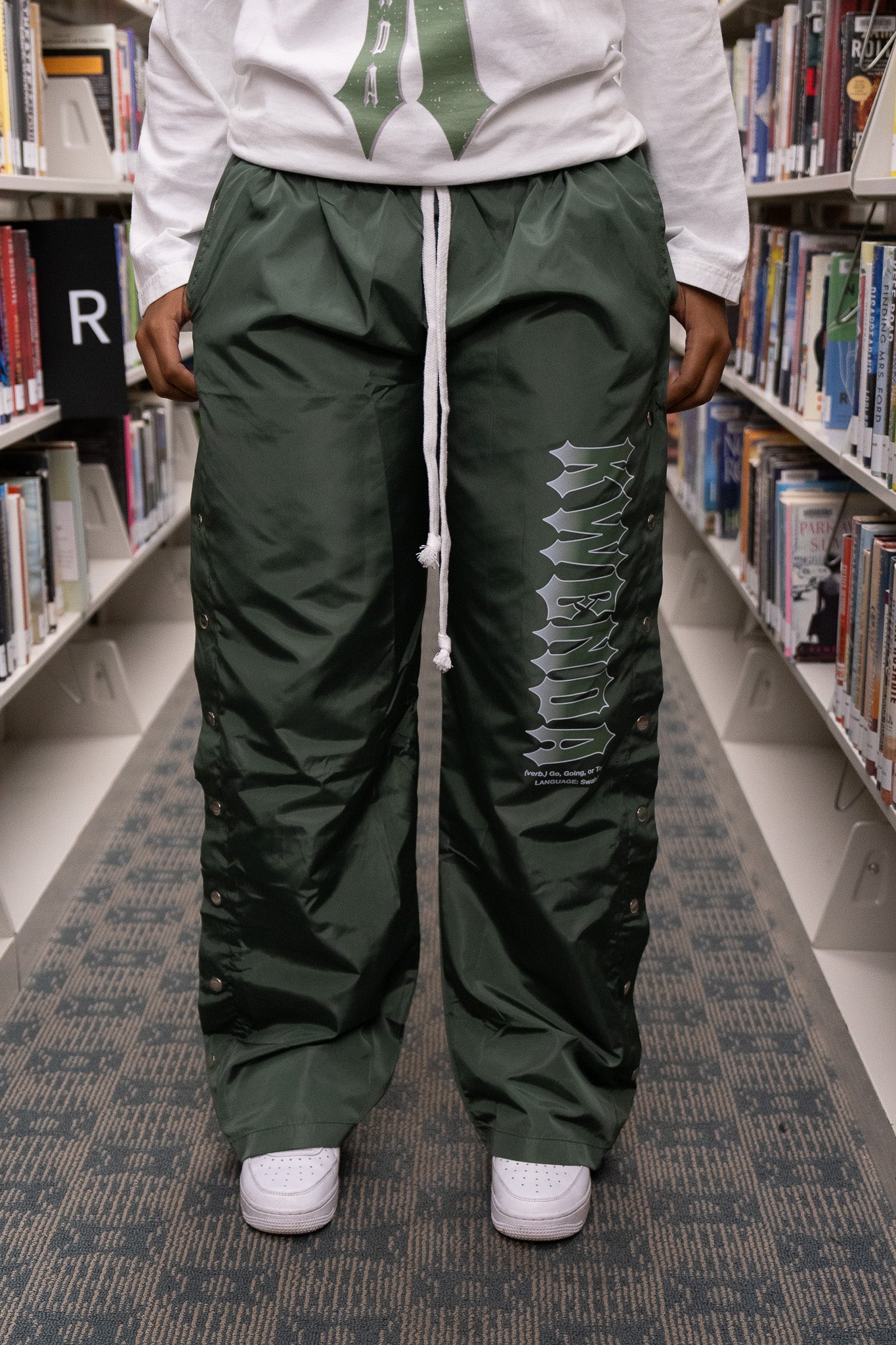 Green Nylon Pants