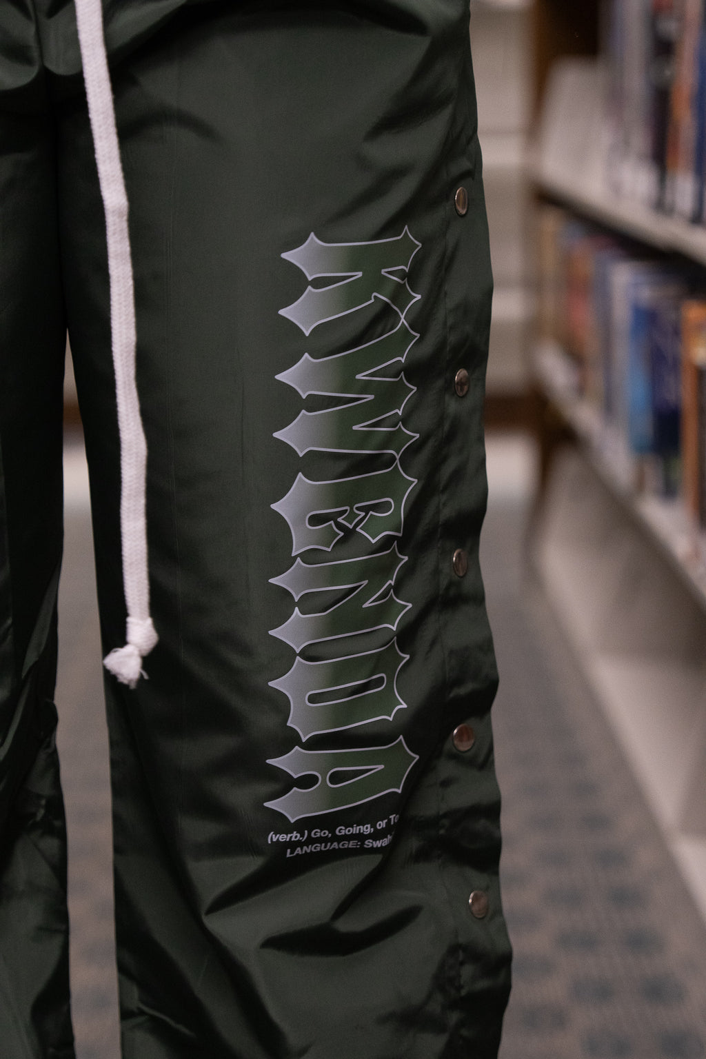 Green Nylon Pants