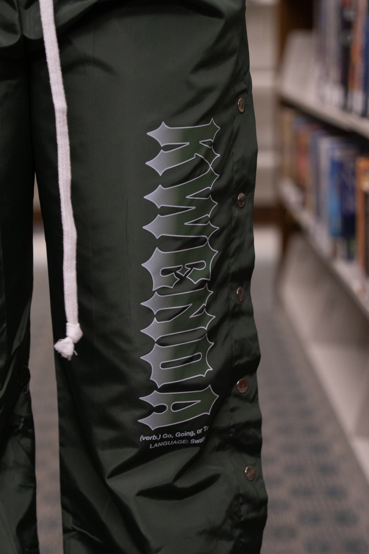 Green Nylon Pants