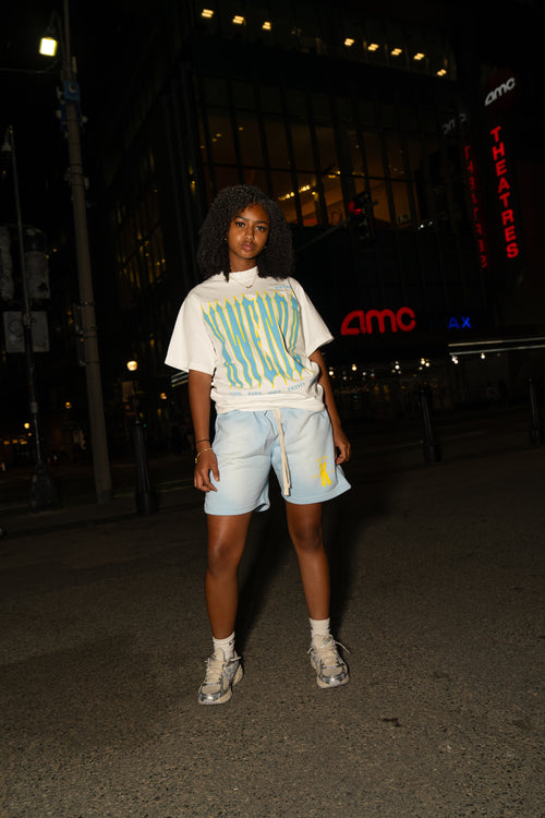 Baby Blue Cotton Shorts