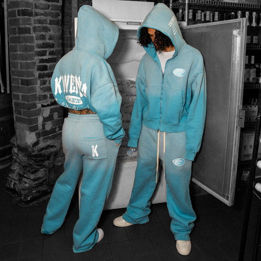 Icyy Blue Cropped Zip Up