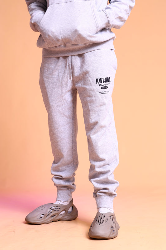 Gray Fitted Sweatpants
