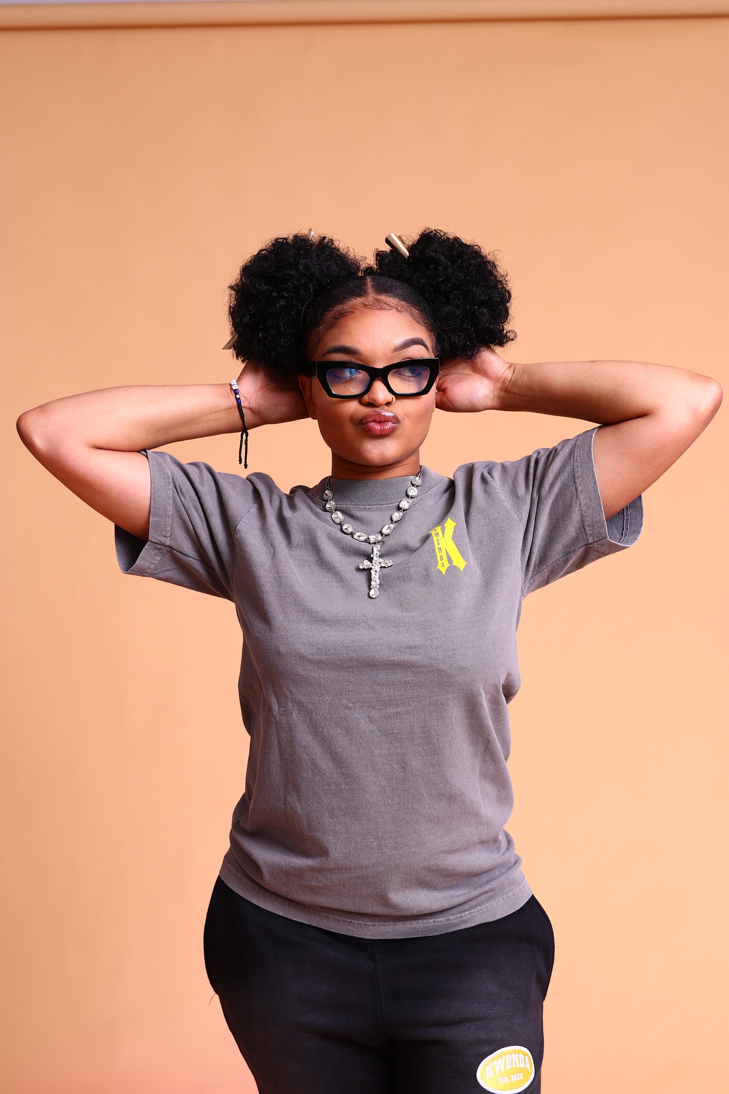 Gray & Yellow Kwenda T-Shirt