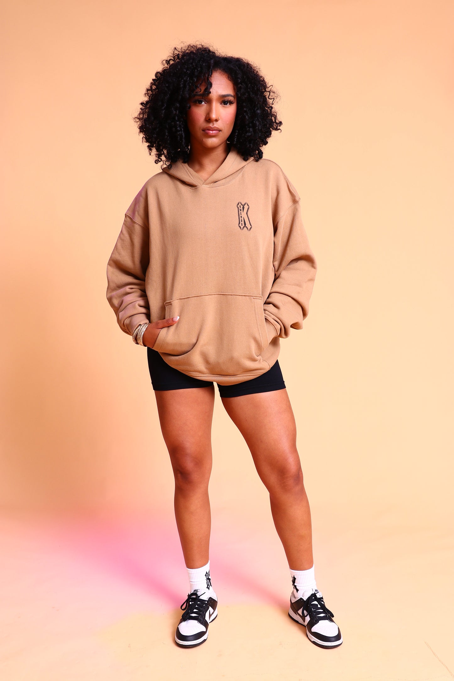 Brown "K" Pullover Hoodie