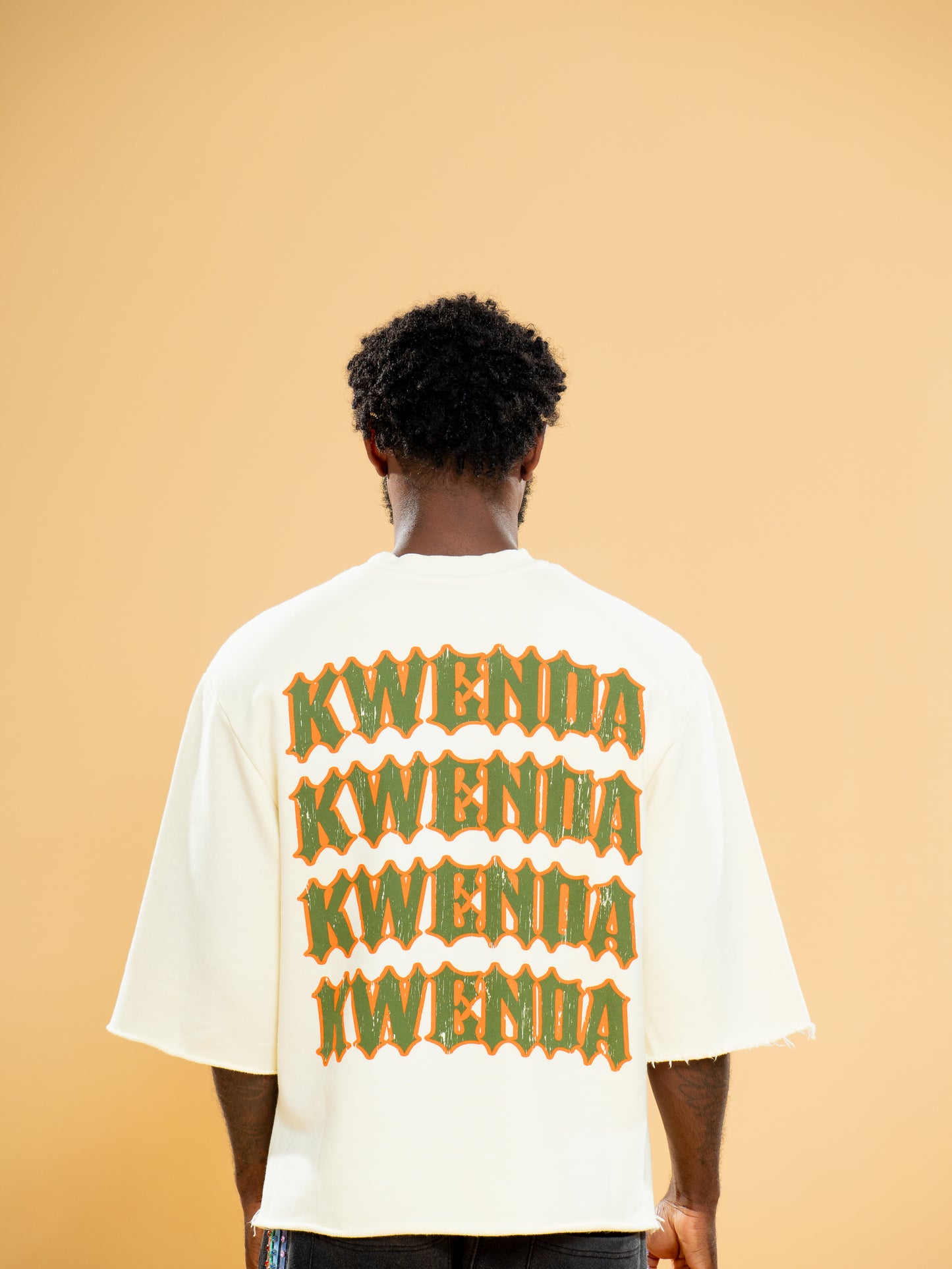 Cream Kwenda Short Sleeve Sweatshirt